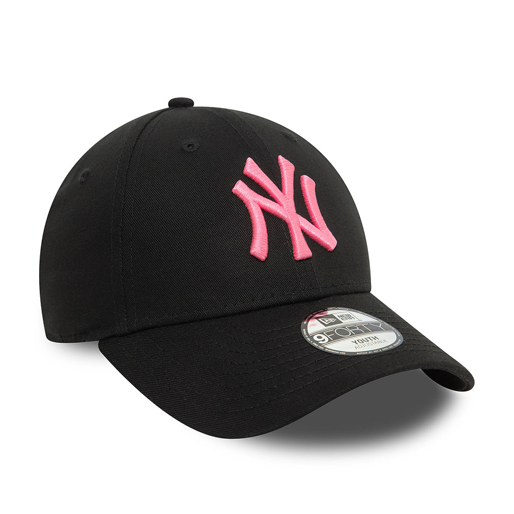 Casquette Enfant 9FORTY MLB Neon New York Yankees noir-rose fluo NEW ERA