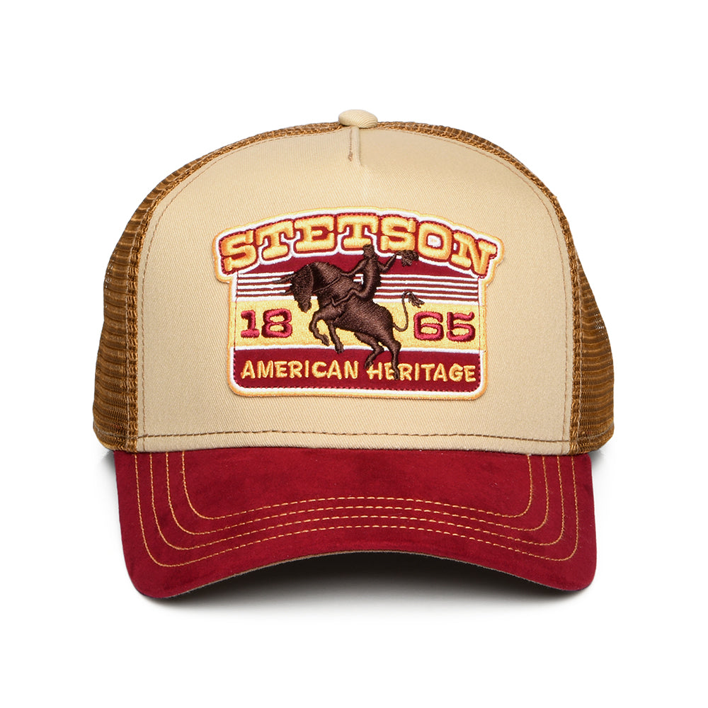 Casquette Trucker Rodeo beige-vin-marron clair STETSON
