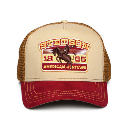 Casquette Trucker Rodeo beige-vin-marron clair STETSON