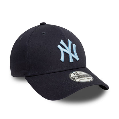 Casquette 39THIRTY MLB League Essential New York Yankees bleu marine-bleu ciel NEW ERA