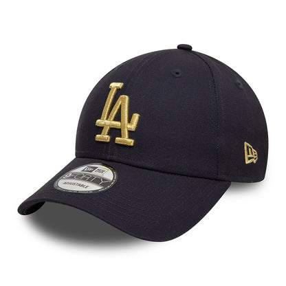 Casquette 9FORTY MLB Metallic L.A. Dodgers bleu marine-or NEW ERA