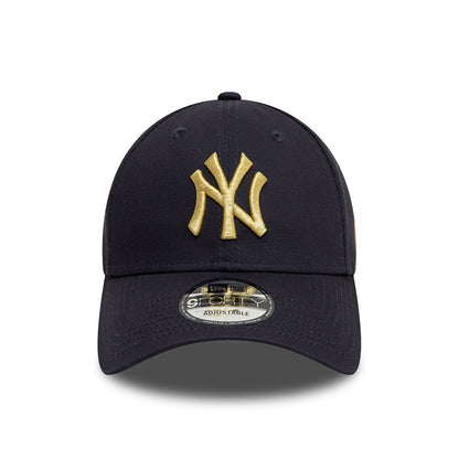 Casquette 9FORTY MLB Metallic New York Yankees bleu marine-or NEW ERA