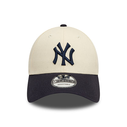 Casquette 9FORTY MLB Colourblock New York Yankees crème-bleu marine NEW ERA