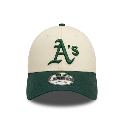Casquette 9FORTY MLB Colourblock Athletics crème-vert foncé NEW ERA