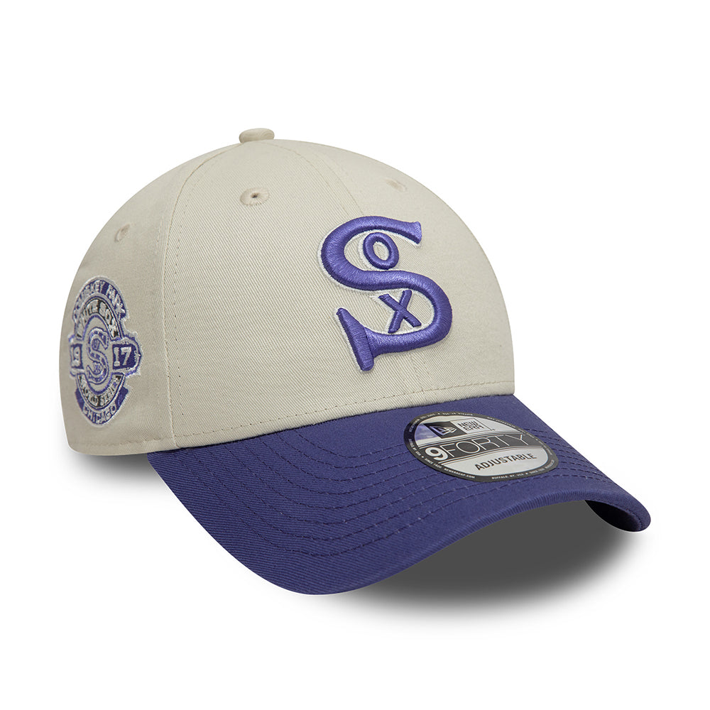 Casquette 9FORTY MLB World Series Patch Chicago White Sox ivoire-encre NEW ERA