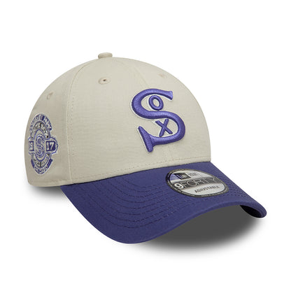 Casquette 9FORTY MLB World Series Patch Chicago White Sox ivoire-encre NEW ERA