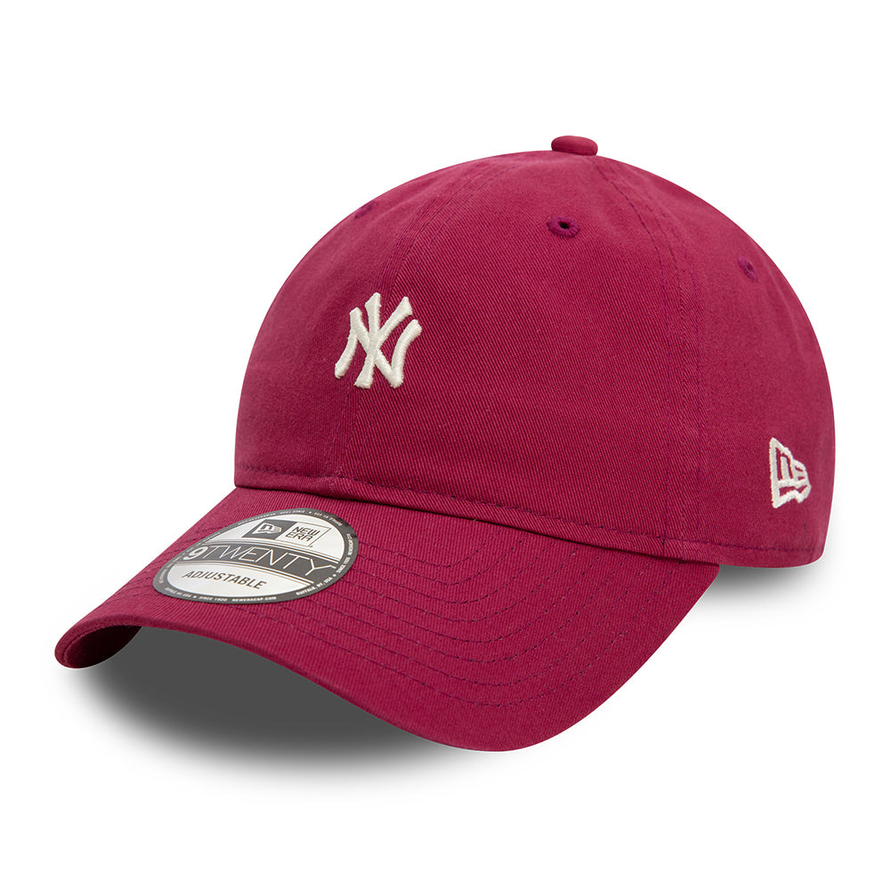 Casquette 9TWENTY MLB Mini Washed New York Yankees rouge cerise NEW ERA