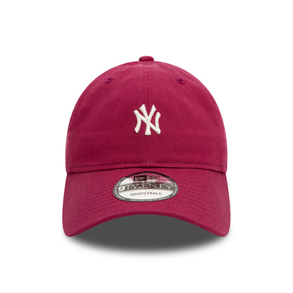 Casquette 9TWENTY MLB Mini Washed New York Yankees rouge cerise NEW ERA