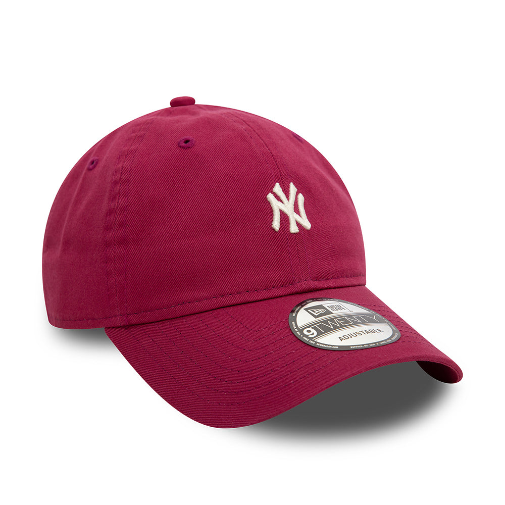 Casquette 9TWENTY MLB Mini Washed New York Yankees rouge cerise NEW ERA