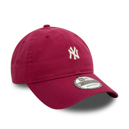 Casquette 9TWENTY MLB Mini Washed New York Yankees rouge cerise NEW ERA