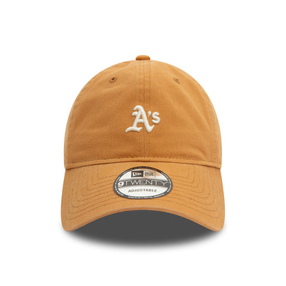 Casquette 9TWENTY MLB Mini Washed Oakland Athletics sable foncé NEW ERA