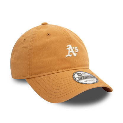 Casquette 9TWENTY MLB Mini Washed Oakland Athletics sable foncé NEW ERA