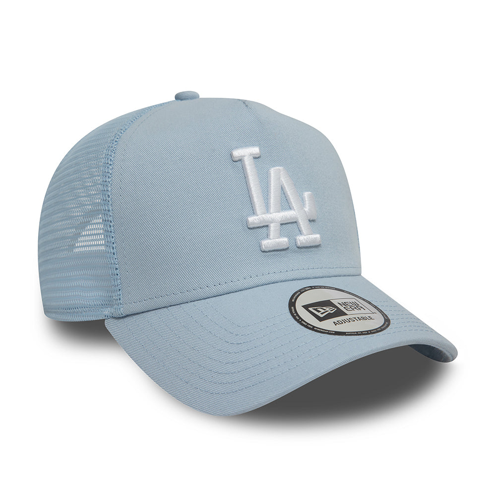 Casquette Trucker MLB League Essential A-Frame L.A. Dodgers bleu clair-blanc NEW ERA