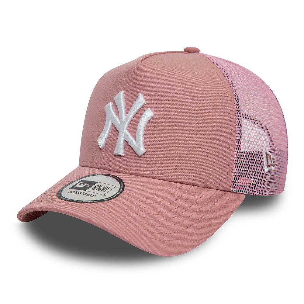Casquette Trucker MLB League Essential A-Frame New York Yankees rose foncé-blanc NEW ERA
