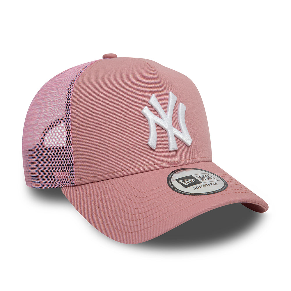 Casquette Trucker MLB League Essential A-Frame New York Yankees rose foncé-blanc NEW ERA