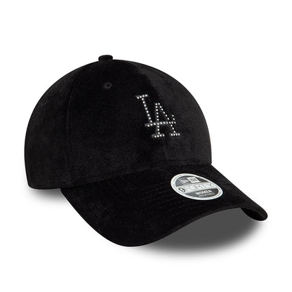 Casquette Femme 9FORTY MLB Diamante Velour L.A. Dodgers noir NEW ERA