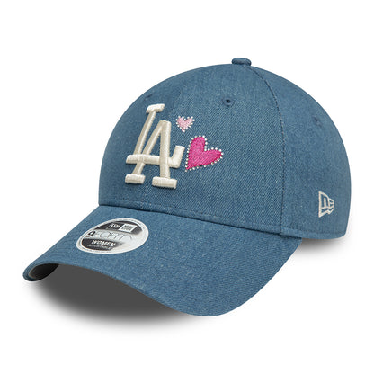 Casquette Femme 9FORTY MLB Denim Icon L.A. Dodgers bleu-blanc NEW ERA