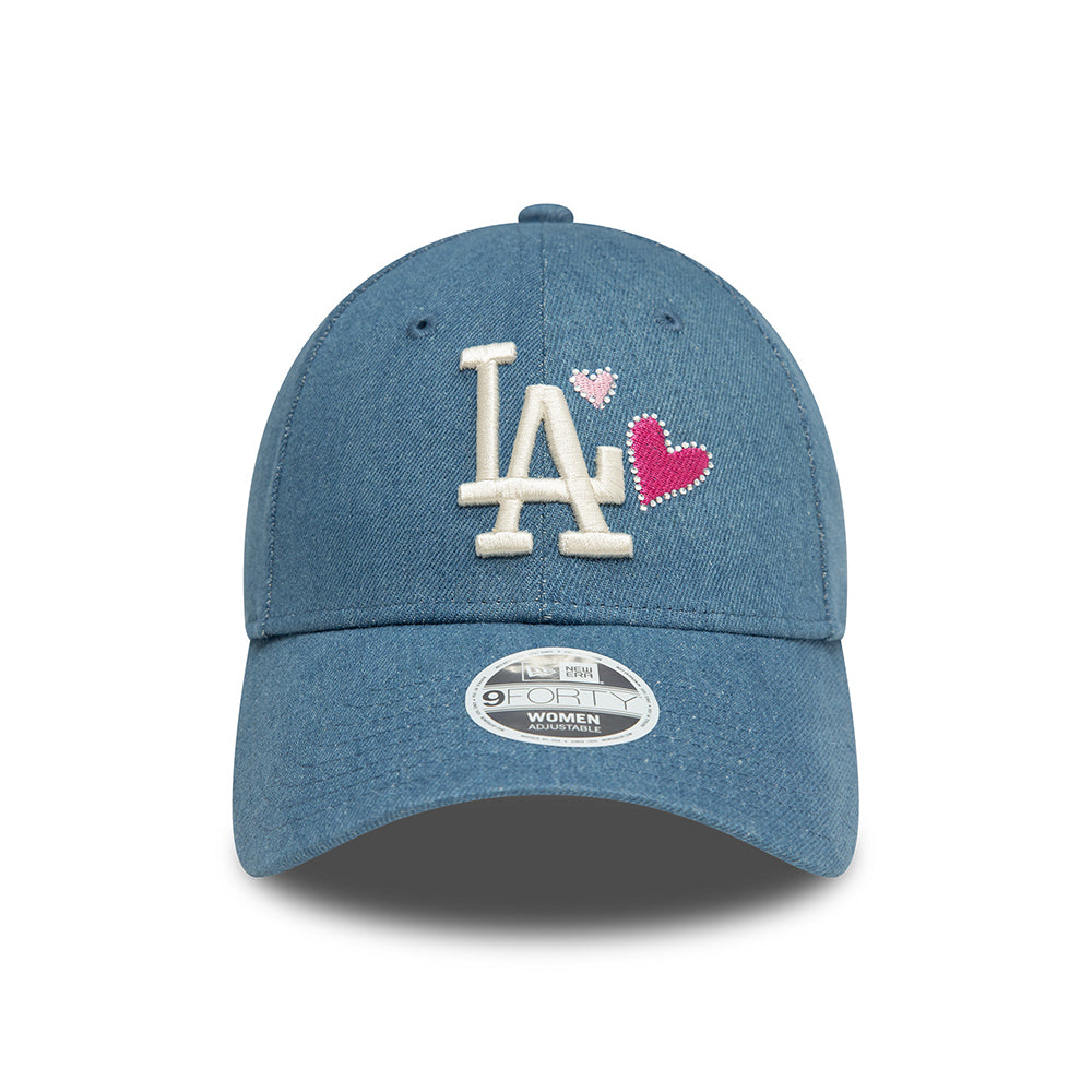 Casquette Femme 9FORTY MLB Denim Icon L.A. Dodgers bleu-blanc NEW ERA