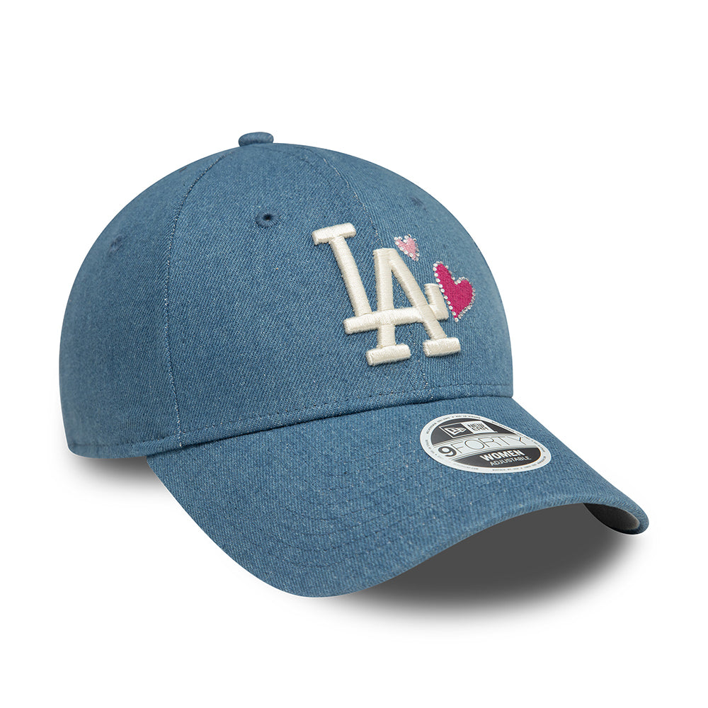 Casquette Femme 9FORTY MLB Denim Icon L.A. Dodgers bleu-blanc NEW ERA