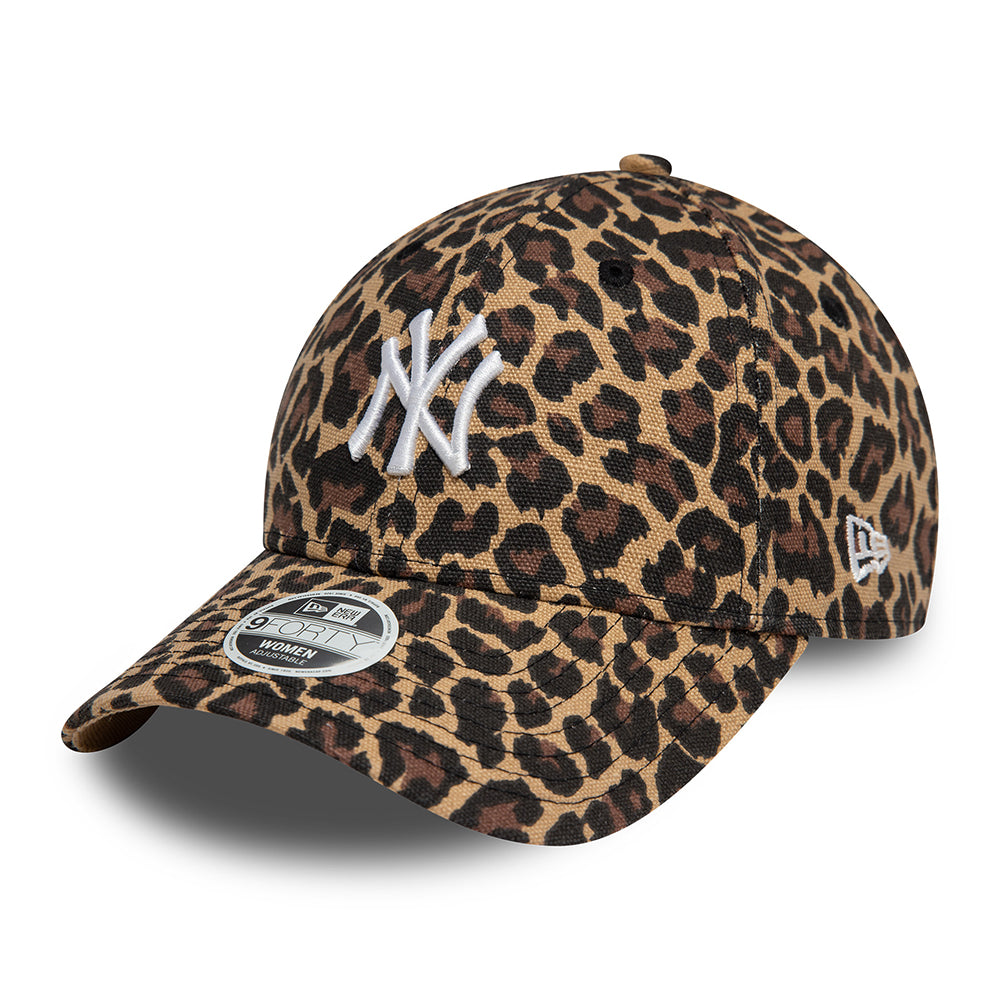 Casquette Femme 9FORTY MLB Leopard New York Yankees marron-blanc NEW ERA