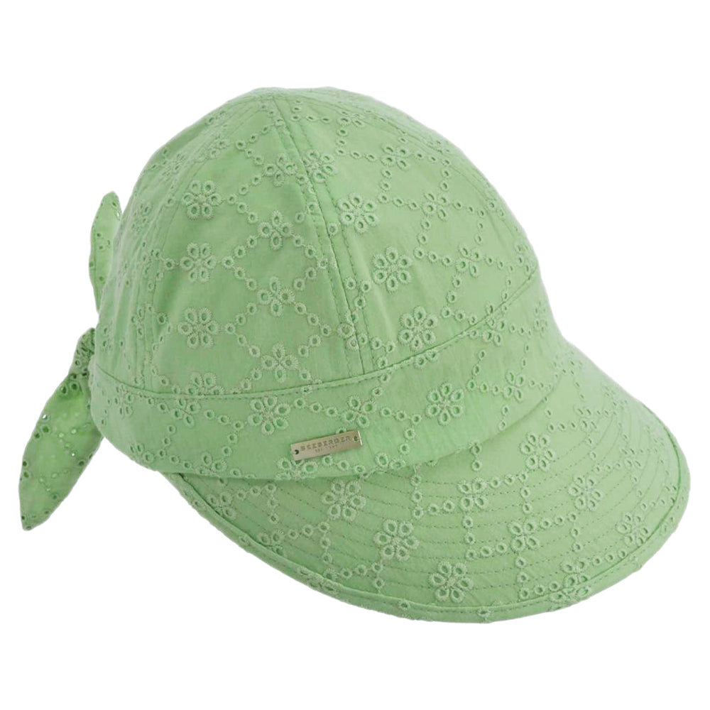 Casquette de Soleil en Coton Dentelle Face Framer menthe SEEBERGER