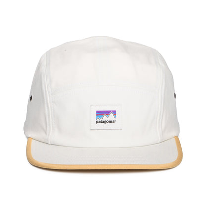 Casquette 5 Panel en Coton Bio Shop Sticker Graphic Maclure crème PATAGONIA