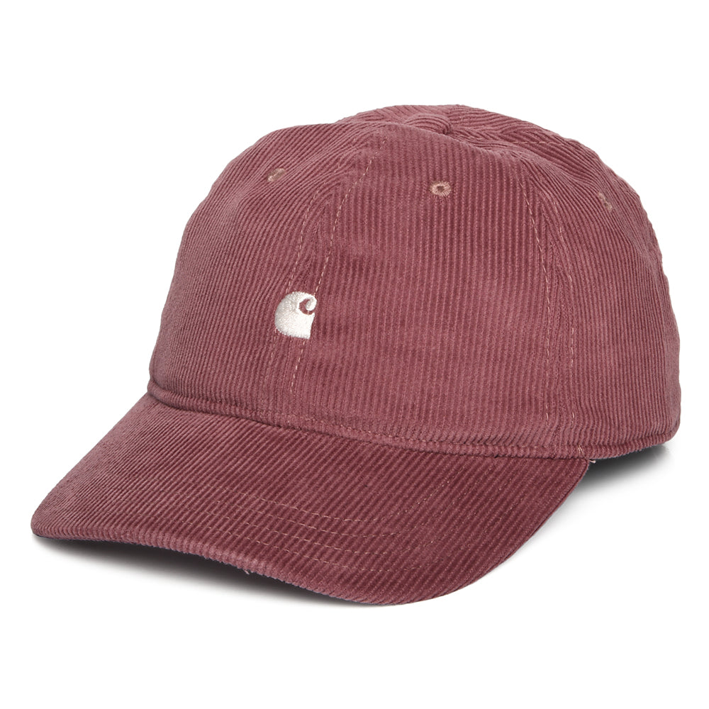 Casquette en Velours Côtelé Harlem vieux rose-blanc CARHARTT WIP