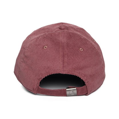 Casquette en Velours Côtelé Harlem vieux rose-blanc CARHARTT WIP