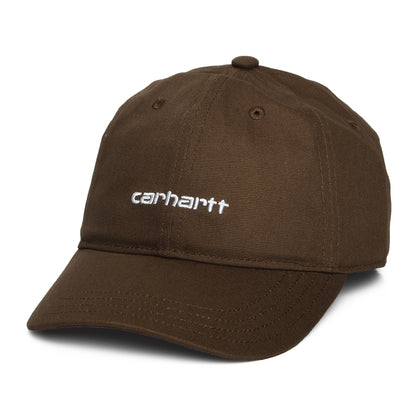 Casquette en Toile de Coton Script marron CARHARTT WIP