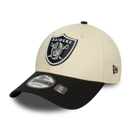 Casquette 9FORTY NFL Wordmark Las Vegas Raiders crème-noir NEW ERA