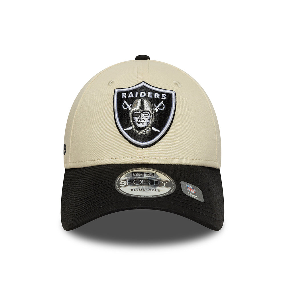 Casquette 9FORTY NFL Wordmark Las Vegas Raiders crème-noir NEW ERA