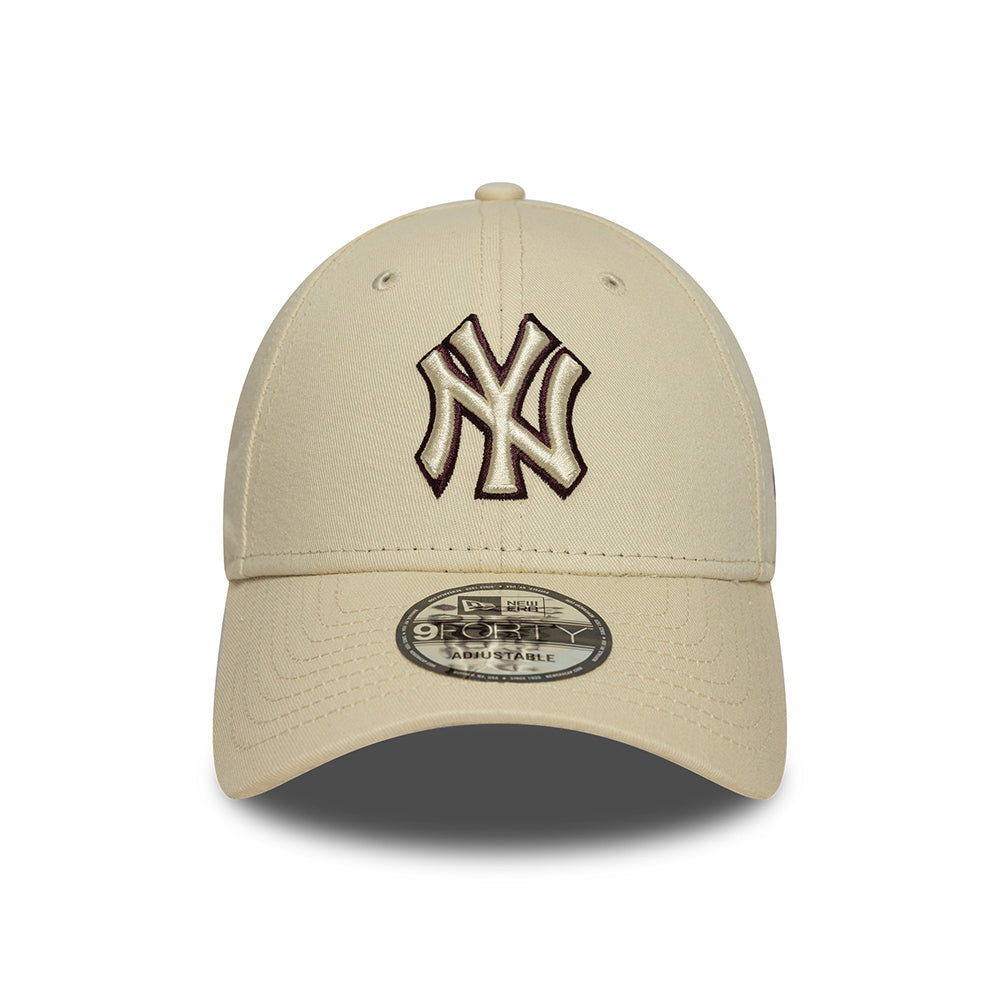 Casquette 9FORTY MLB Team Outline New York Yankees beige-marron NEW ERA