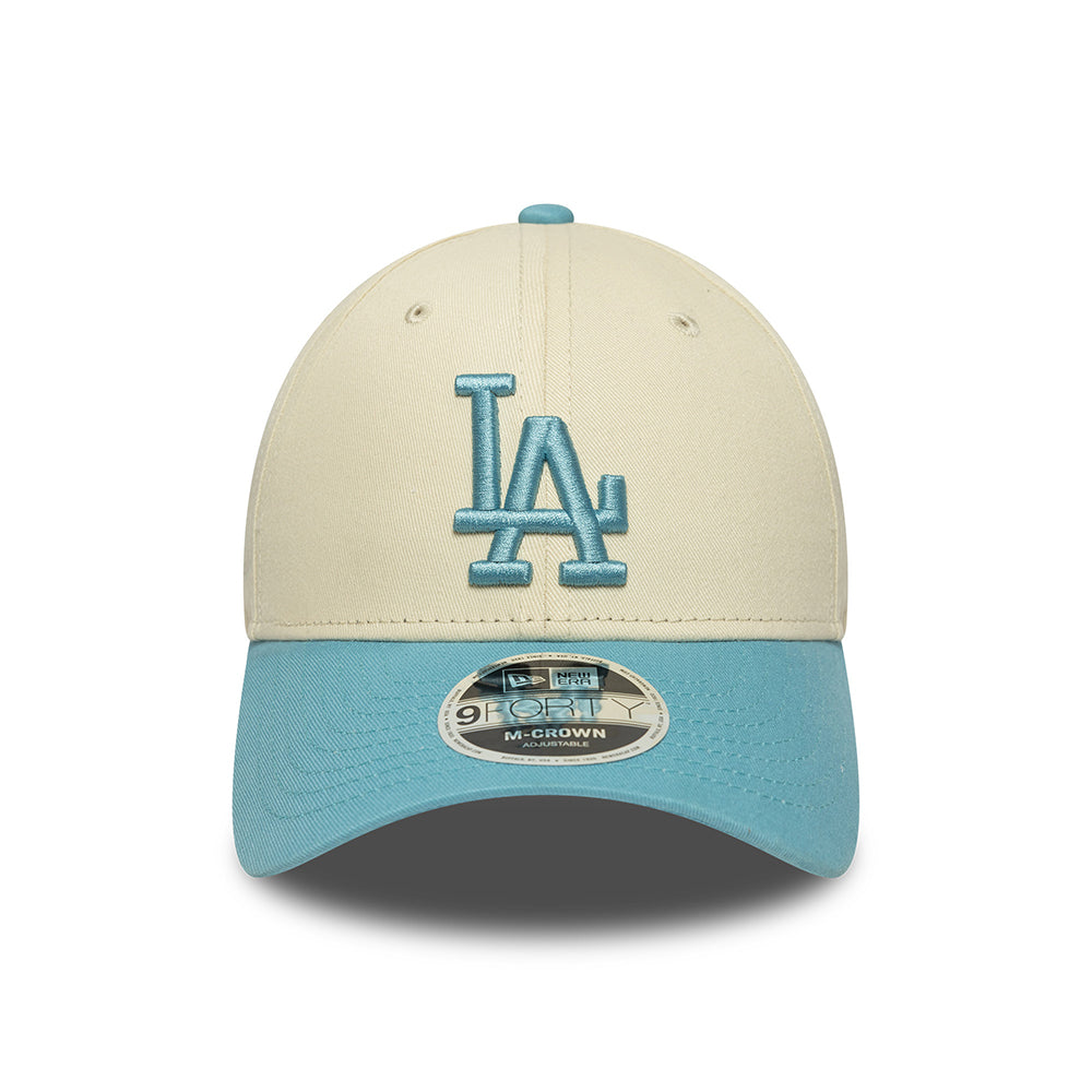 Casquette 9FORTY MLB Colourblock L.A. Dodgers crème-bleu ciel NEW ERA
