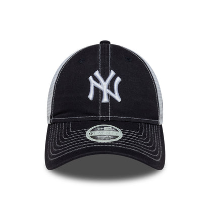Casquette Trucker Femme 9TWENTY MLB Washed New York Yankees bleu marine-blanc NEW ERA