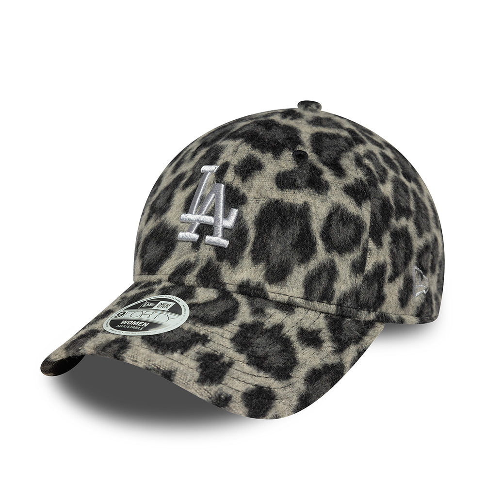 Casquette Femme 9FORTY MLB Cosy Animal L.A. Dodgers léopard gris NEW ERA