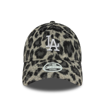 Casquette Femme 9FORTY MLB Cosy Animal L.A. Dodgers léopard gris NEW ERA