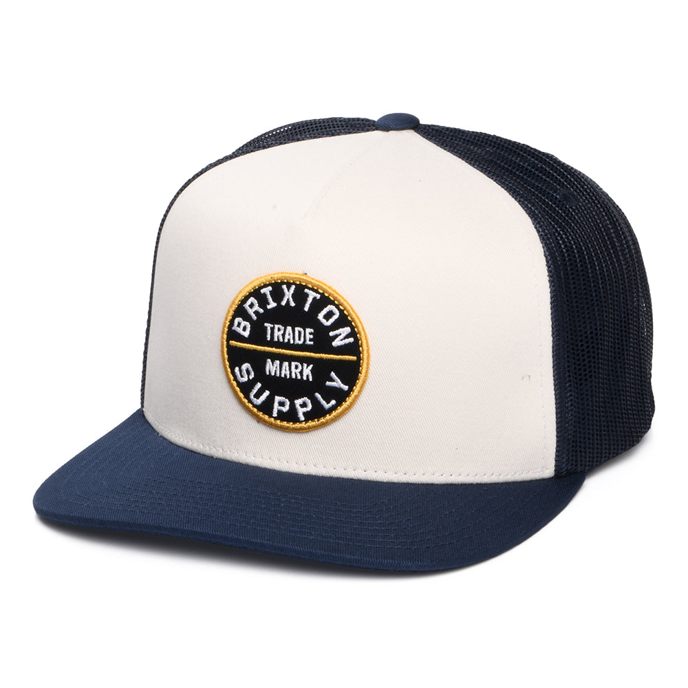 Casquette Trucker Oath MP blanc cassé-indigo BRIXTON