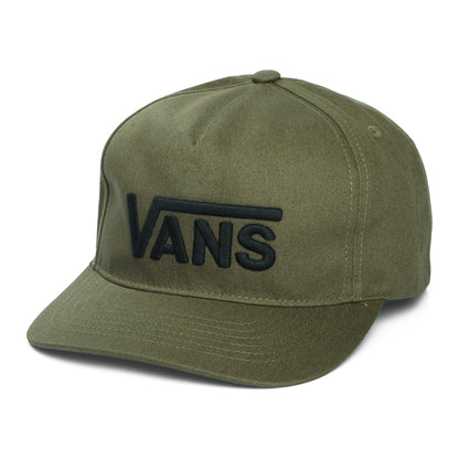 Casquette Snapback à Visière Incurvée Drop V Logo olive-noir VANS