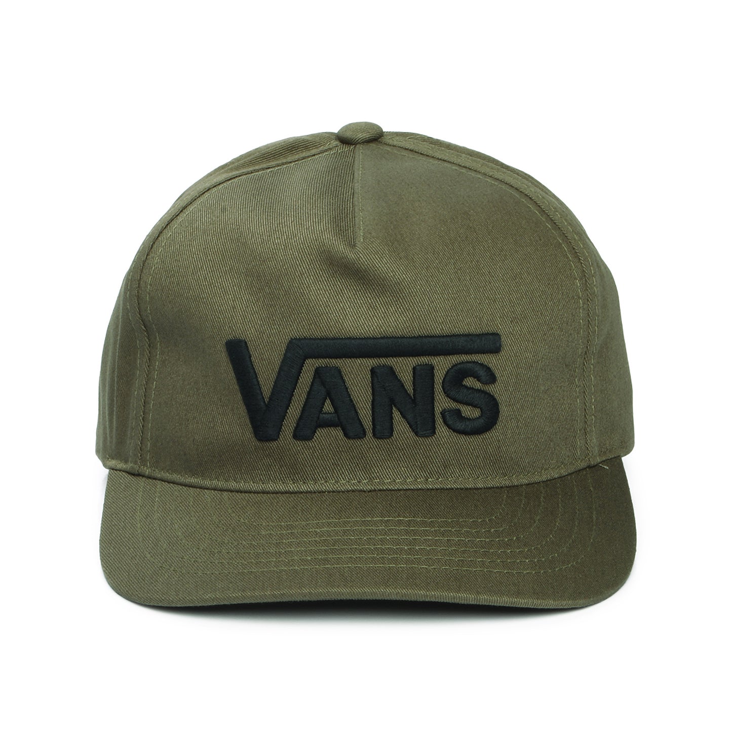 Casquette Snapback à Visière Incurvée Drop V Logo olive-noir VANS