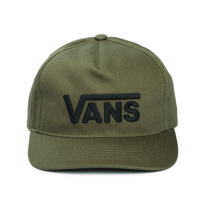 Casquette Snapback à Visière Incurvée Drop V Logo olive-noir VANS