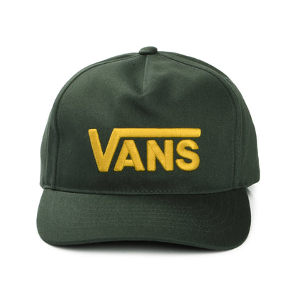 Casquette Snapback à Visière Incurvée Drop V Logo mousse foncé-jaune VANS