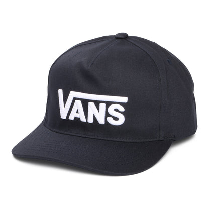Casquette Snapback à Visière Incurvée Drop V Logo bleu nuit-blanc VANS