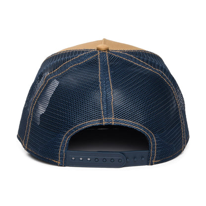 Casquette Trucker Motorcycle beige sable-olive-bleu marine STETSON