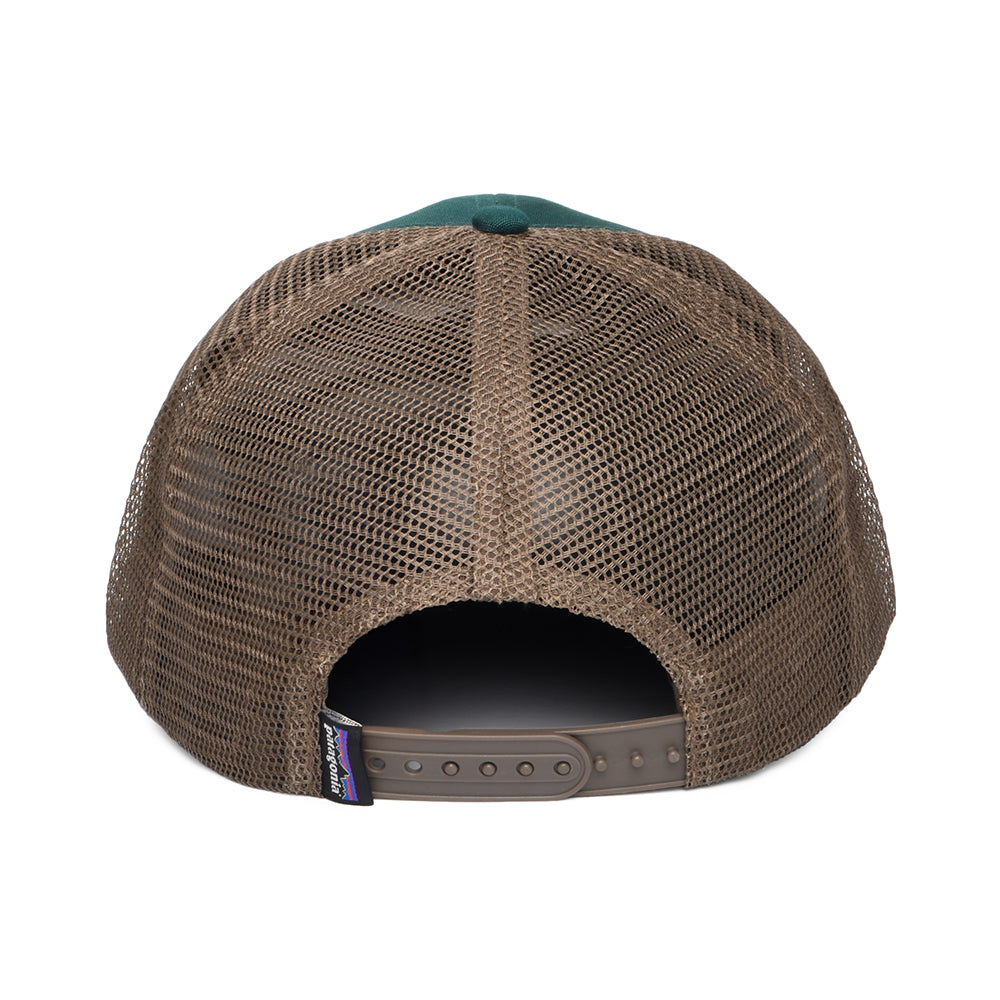 Casquette Trucker en Coton Bio P-6 Logo vert foncé PATAGONIA