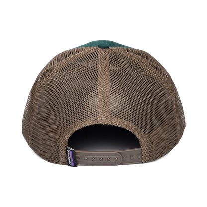 Casquette Trucker en Coton Bio P-6 Logo vert foncé PATAGONIA
