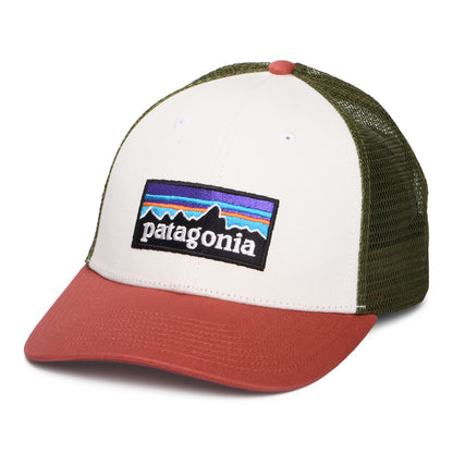 Casquette Trucker en Coton Bio LoPro P-6 Logo blanc-argile-olive PATAGONIA