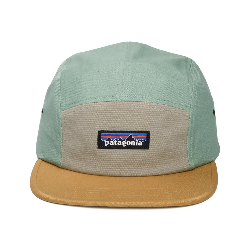 Casquette 5 Panel en Coton Bio Maclure taupe-moutarde-menthe PATAGONIA