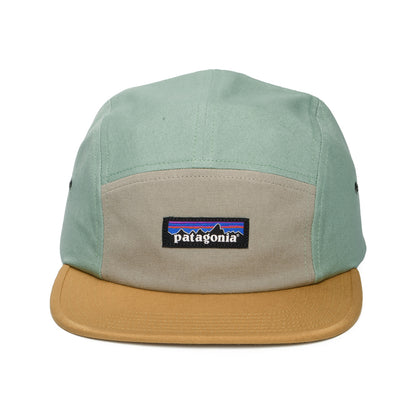 Casquette 5 Panel en Coton Bio Maclure taupe-moutarde-menthe PATAGONIA