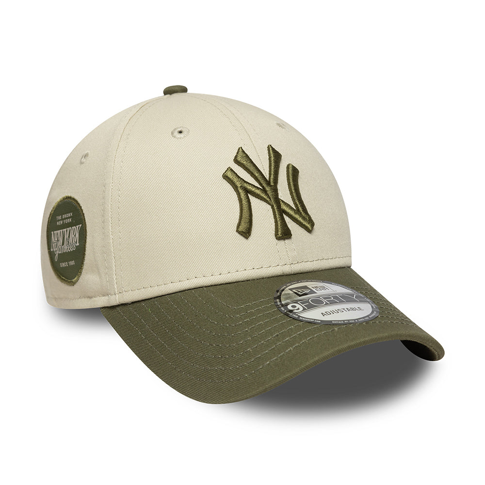 Casquette 9FORTY New York Yankees MLB Side Patch pierre-olive NEW ERA