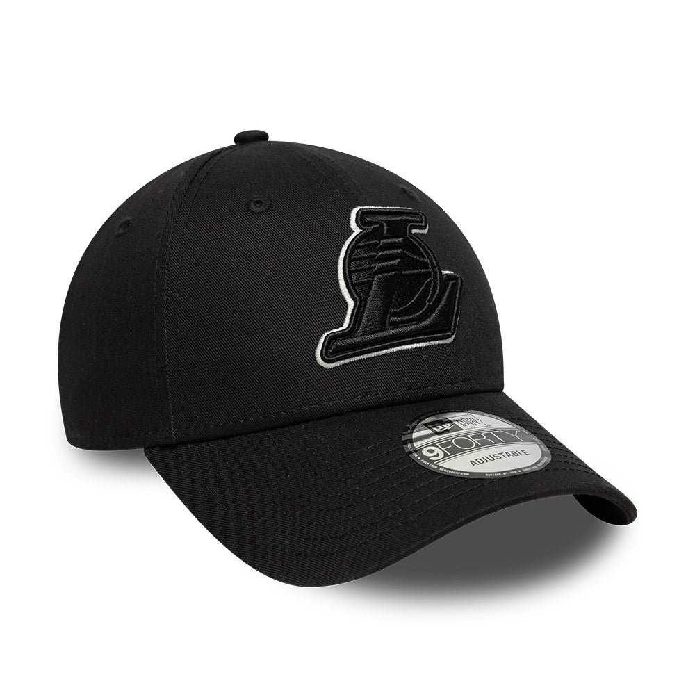 Casquette 9FORTY NBA Team Outline L.A. Lakers noir-blanc NEW ERA